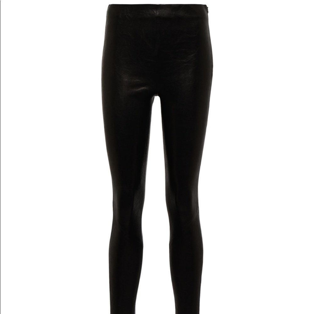 Frame leather high rise leggings (new never worn)